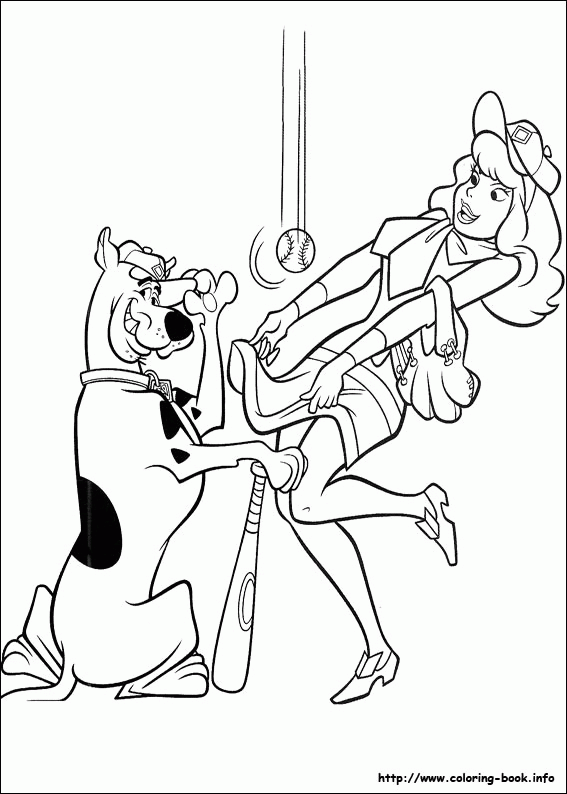 Kolorowanka Scooby-Doo z Przyjaciółmi - Zabawa i Przyjaźń kolorowanka do druku